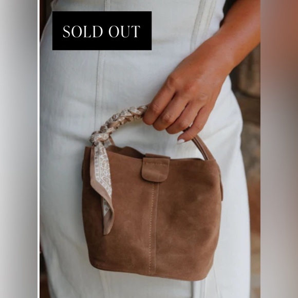 These Three Boutique Ophelia Suede Tan handbag - Picture 1 of 1
